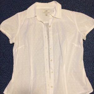 White button up collared shirt